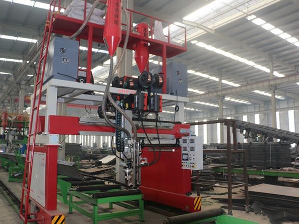 Laser tracking double wire gantry welding machine