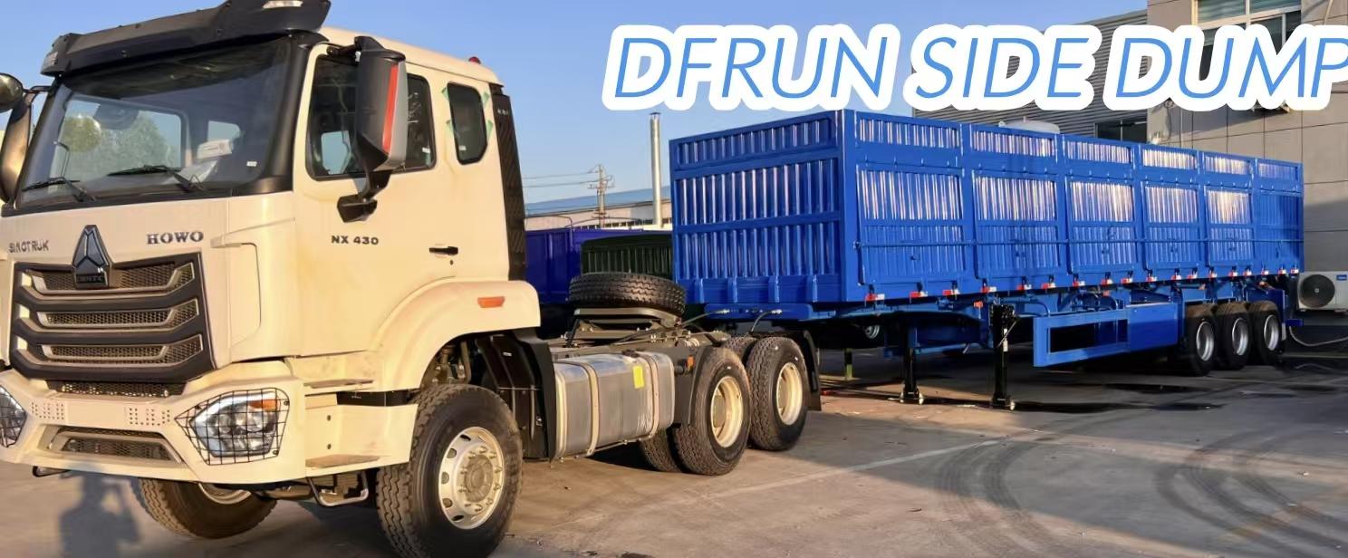 Side tipper trailers have been sent to Angola