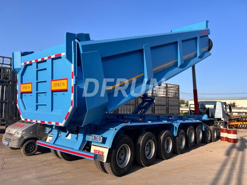 DFRUN 6 axles dump trailers will be shipped to Congo