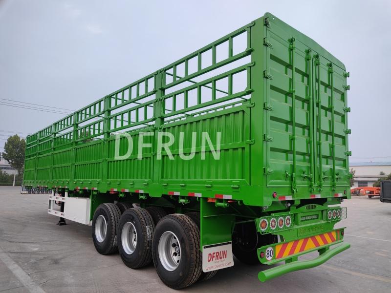 DFRUN 3 essieux Remorque avec ridelles de 2.2M