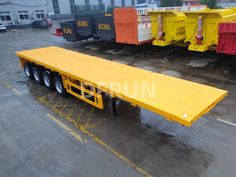 DFRUN 4 axles flatbed trailers will be shipped to Sierra Leone