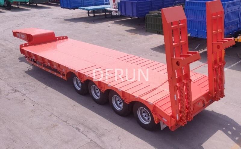 DFRUN 4 axles 80tons lowbed trailer shipped to Angola