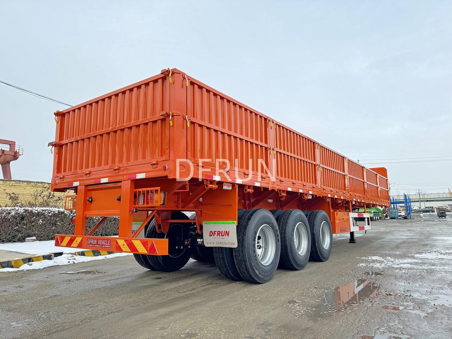 DFRUN 3 axles 40ft dropside trailer has been shipped to Tanzania
